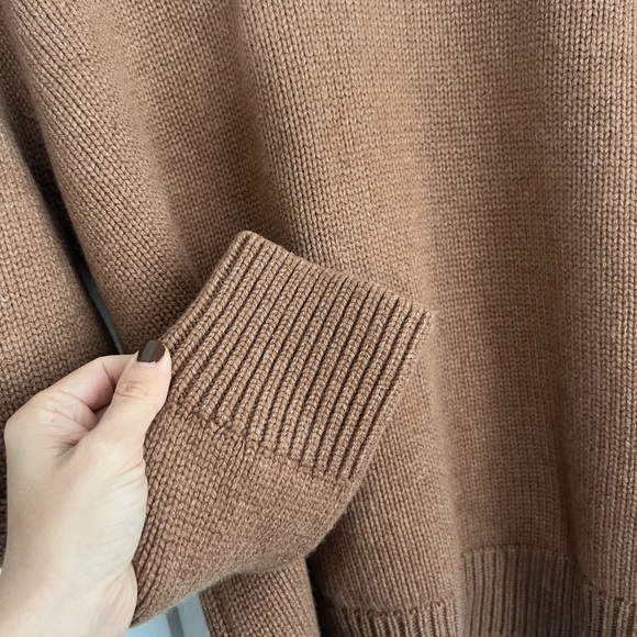 ANINE BING Rosie Cashmere Crewneck Oversized Sweater Camel - Picture 4 of 9